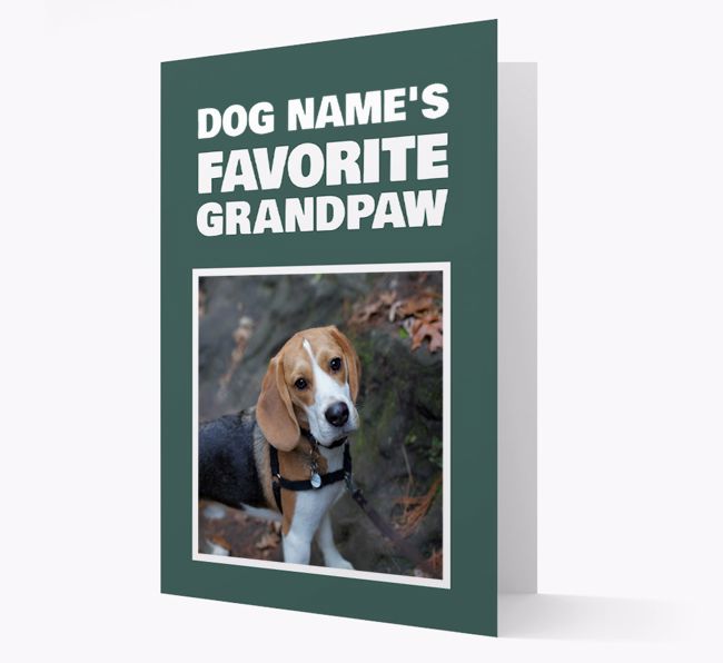 'Favorite Grandpaw' - Personalized {breedFullName} Card